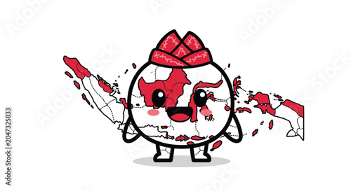 Photography Cartoon character with red bow.
