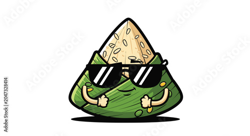 Photos Smiling green burrito wearing sunglasses.