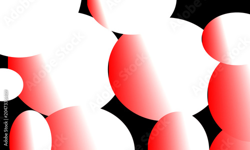 Abstract 3D sphere geometric pattern background with red gradients