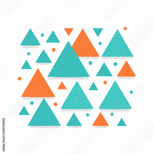 Teal and Orange Triangle Pattern