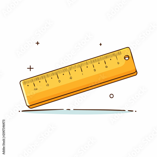 Yellow Ruler Illustration