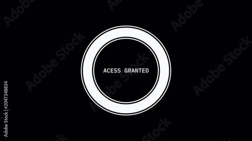 Authentication Loading Animation on Transparent Background Alpha Channel