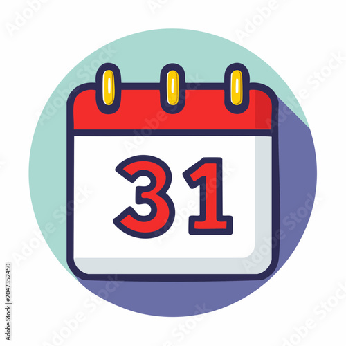Calendar Icon with Date 31