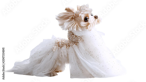 Mini Yorkie Plush Sparkling Finish