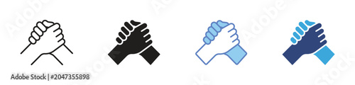 Photos Teamwork Support Icon Set, partnership collaboration, helping hands, community s