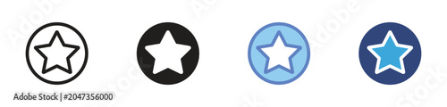 Photos Favorite Rating Icon Set, star rating, user favorites, bookmark symbol, quality