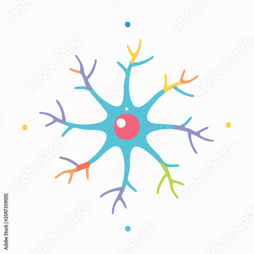 Stylized Neuron Illustration