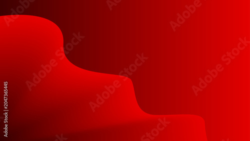 Fotografie Abstract Gradient Red Background with Smooth Waves and Subtle Shadows - A Visual