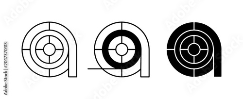 Bild auf Leinwand Turbocharger Icons, Turbine Symbols, Air Compressor Graphics, Mechanical Enginee