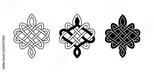 Foto Celtic Knot Vector Designs, Intricate Interlace Patterns, Timeless Symbolism, Bl