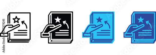 Brand Playbook banner web icon line outline color vector illustration