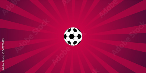 Vector of world cup 2026  background. Template of soccer background with light trail and 3d ball icon. world cup 2026.