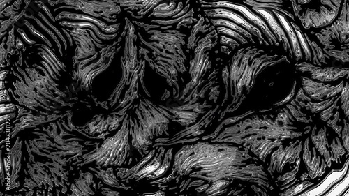 Black and white abstract fluid art background