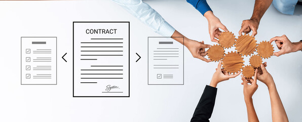 Hands coming together to sign a contract showcase collaboration and partnership in a modern workspace, illustrating teamwork, negotiation, and successful agreement processes. Cyphers