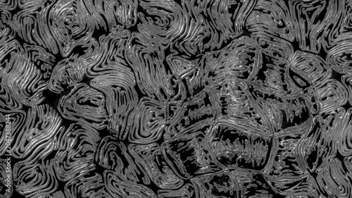 Abstract metallic liquid spreading animation background