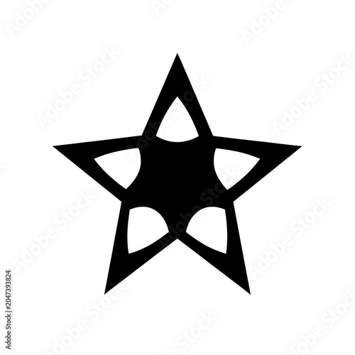 Star Icon Vector Illustration, Isolated Transparent Background Symbol for Rating, Achievement or Excellence Concept