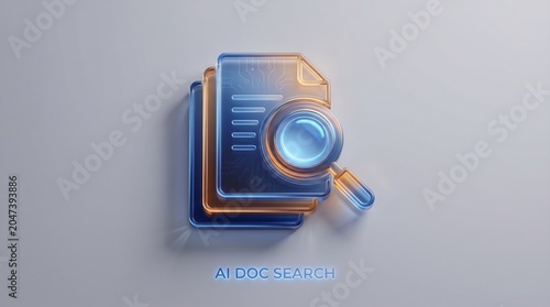 3D illustration camera lens technology.