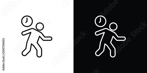 Tableau sur toile Busy icon in editable outlined, Vector EPS10