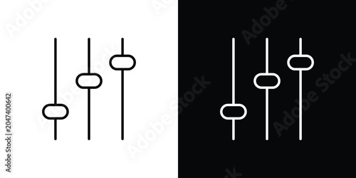 Εκτύπωση καμβά Equalizer icon in editable outlined, Vector EPS10