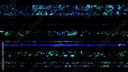 RGB TV noise and VHS glitch texture on black background, analog static interference with distorted scan lines and retro signal error effect for video, cyberpunk design, poster or digital overlay.