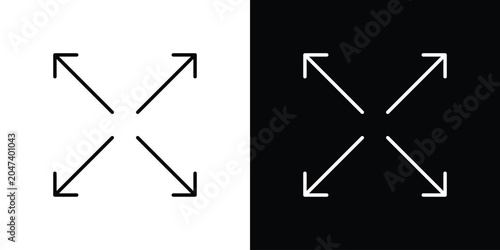 Принти на полотні Expand icon in editable outlined, Vector EPS10