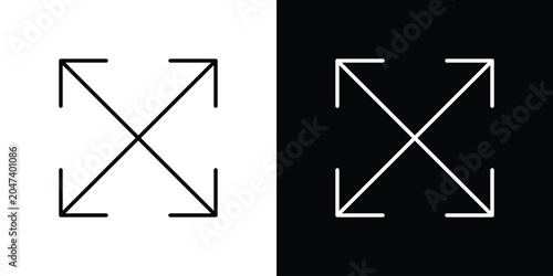 Photos Expand icon in editable outlined, Vector EPS10