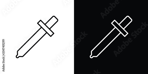 Schilderij op canvas Eye dropper icon in editable outlined, Vector EPS10