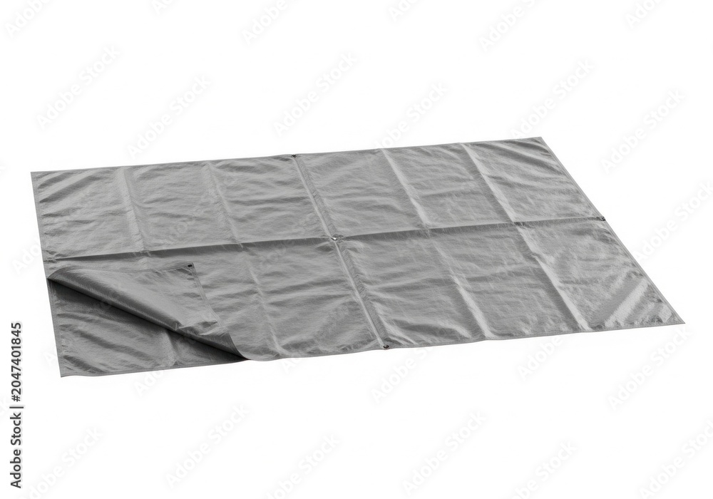 Naklejka premium Gray quilted fabric texture closeup.