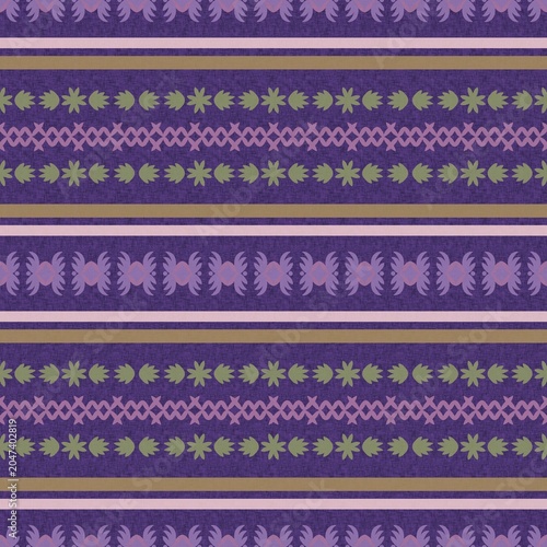 Seamless Folk Floral Pattern Design