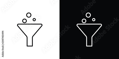 Tableau sur toile Funnel icon in editable outlined, Vector EPS10