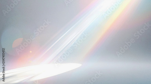 Soft Pastel Rainbow Light Rays and Lens Flare Abstract Background Texture, Minimalist Studio Backdrop with Copy Space for Modern Commercial Design and Luxury Branding