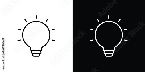Obraz na płótnie Idea icon in editable outlined, Vector EPS10
