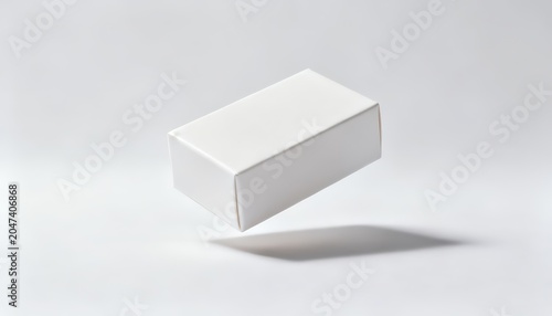 Floating White Rectangular Box Minimal 3D Background