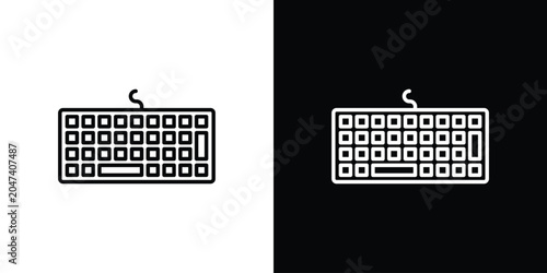 Foto Keyboard icon in editable outlined, Vector EPS10
