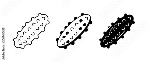 Foto Sea Cucumber Icons, Marine Life Vector Graphics, Ocean Creature Illustrations