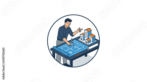 Man working with circuit board electronics.