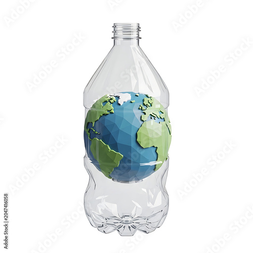 Earth Bottled Plastic Pollution and Environmental Concern