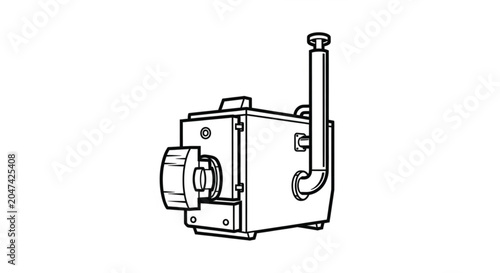 Industrial Machine Part Close Up.