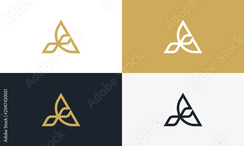 letter A Logo line luxury