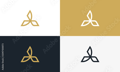 letter A Logo line luxury