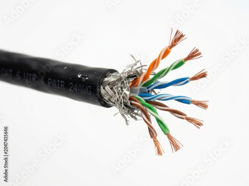 Exposed multi colored wire cable ends.