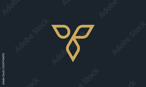 letter V Logo line luxury