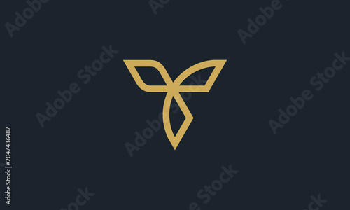 letter V Logo line luxury