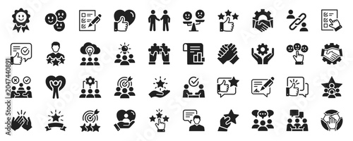 Canvastavla Customer feedback and reputation management filled icons set