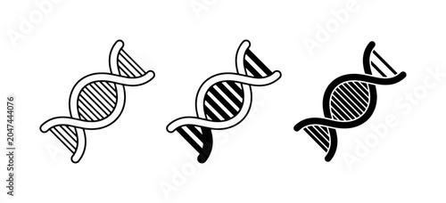 Tableau sur toile DNA Helix Icons, Genetic Code Symbols, Molecular Biology Graphics, Science Resea