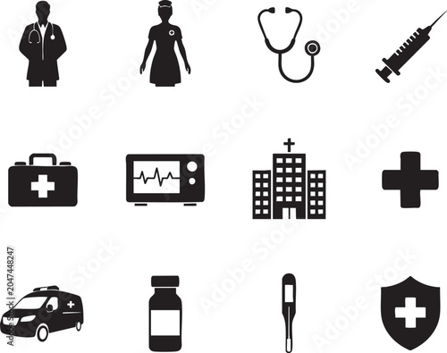 Workplace Productivity Line Symbols