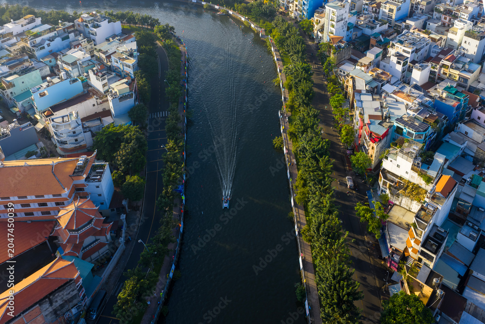 Fototapeta premium A morning in Ho Chi Minh city, Vietnam. Photo taken on November 2025.