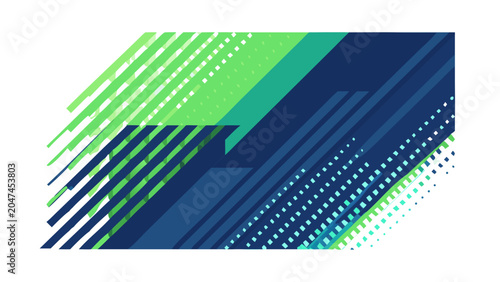 Abstract dynamic sports background with acidic green and navy blue diagonal lines, Postmodern tech geometric transition vector gradient, Halftone pattern with speed motion fade oblique stripe .vector 