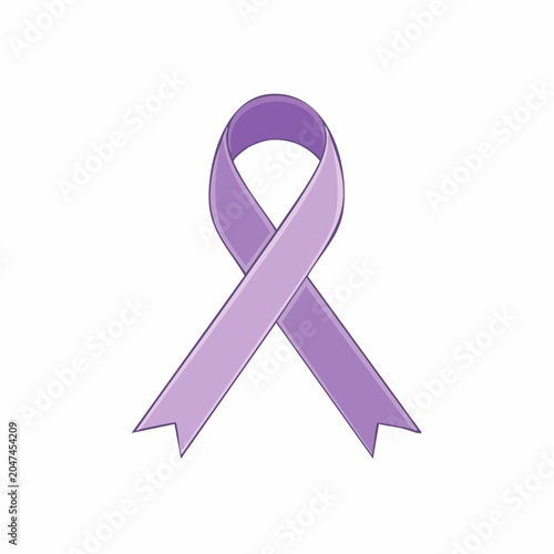 Purple awareness ribbon