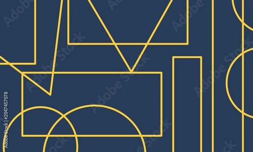 random shapes with blue background